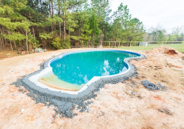 Pool Landscape Leveling in Bryan