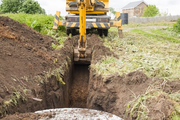 Drainage Trench Installation in Bryan