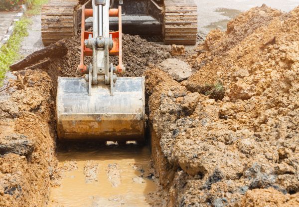 Water Line Digging in Bryan
