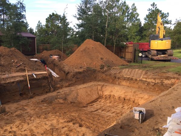 Pool Site Excavation in Bryan